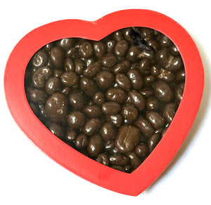 Chocolate Bridge Mix in a Red Heart